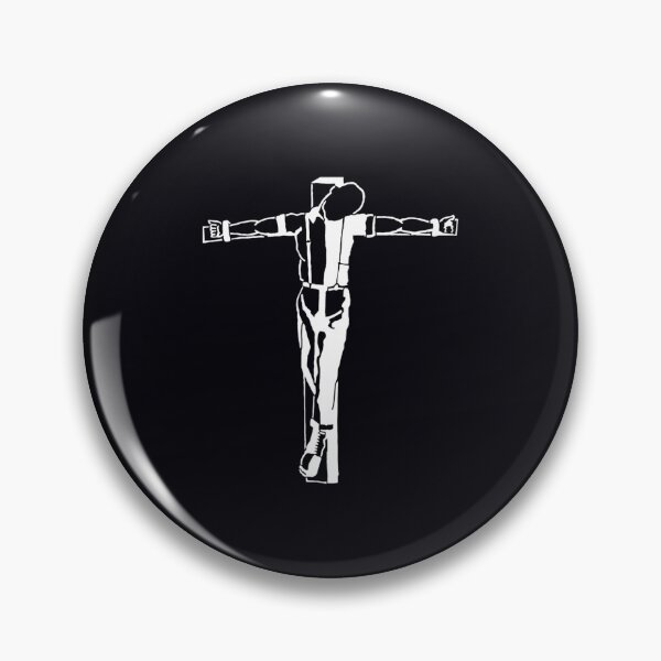 Item preview, Crucified Skinhead Silhouette — Punk Street Art Style designed and sold by urlobabtt46.