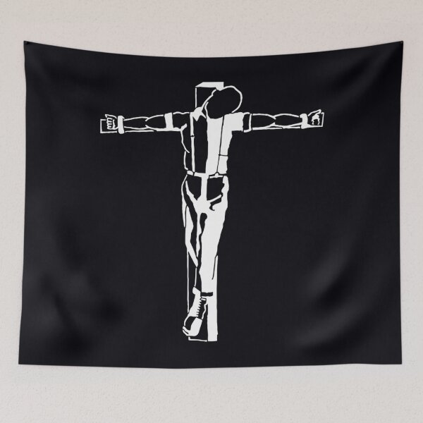 Item preview, Crucified Skinhead Silhouette — Punk Street Art Style designed and sold by urlobabtt46.