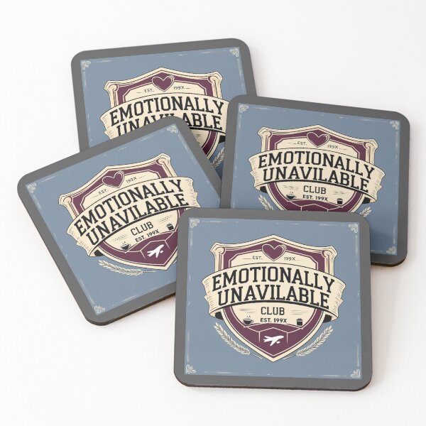 Item preview, Emotionally Unavailable Club | Funny Retro Sarcastic Dark Humour Design designed and sold by MiloOfficial.