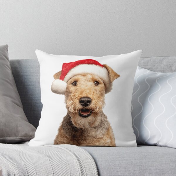 Item preview, Cute Lakeland Terrier Christmas Art — Lakeland Terrier Wearing Santa Hat designed and sold by LazyOwlStore.