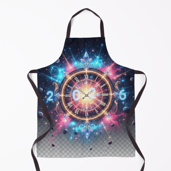 Item preview, Cosmic New Year 2026: Galactic Clock of Celestial Countdown" designed and sold by MonaRose_Art.
