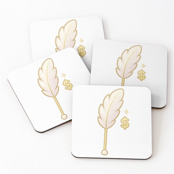 Item preview, Prosperity Feather Wand - Kawaii Wealth Wand Sticker | Angel Money Charm | Soft Girl Abundance Aesthetic designed and sold by HerDreamCodes.