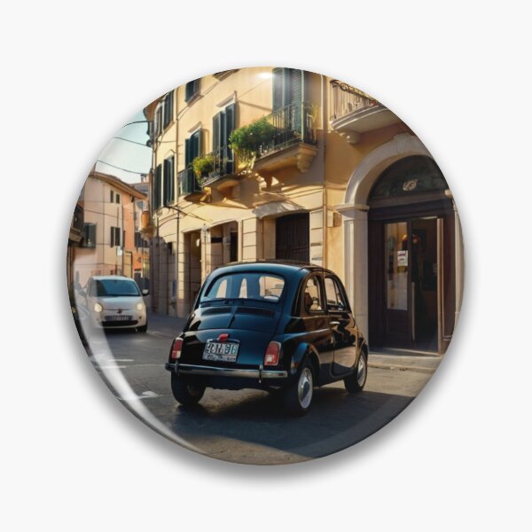 Item preview, Midnight Charm, Classic Black Fiat 500 in the Old Italian Town designed and sold by BlareBlare.