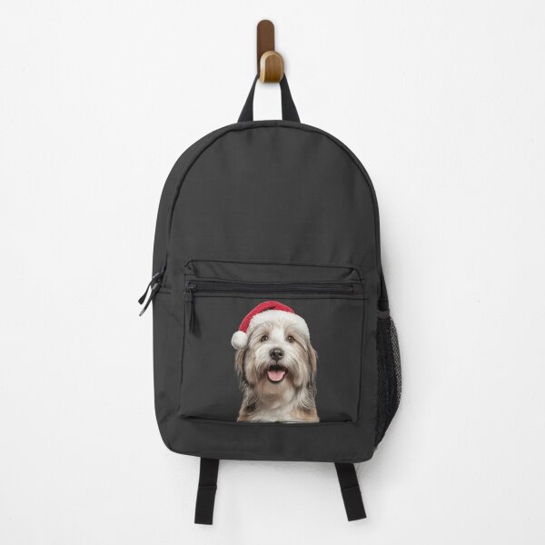 Item preview, Cute Löwchen dog Christmas Art — Löwchen dog Wearing Santa Hat designed and sold by LazyOwlStore.