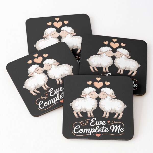 Item preview, Ewe Complete Me Sheep Farm Humor Pastel Artwork designed and sold by KingsLife1994.
