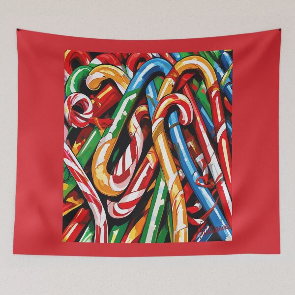 Item preview, "Vibrant Christmas Candy Canes" designed and sold by Artisticanvas.