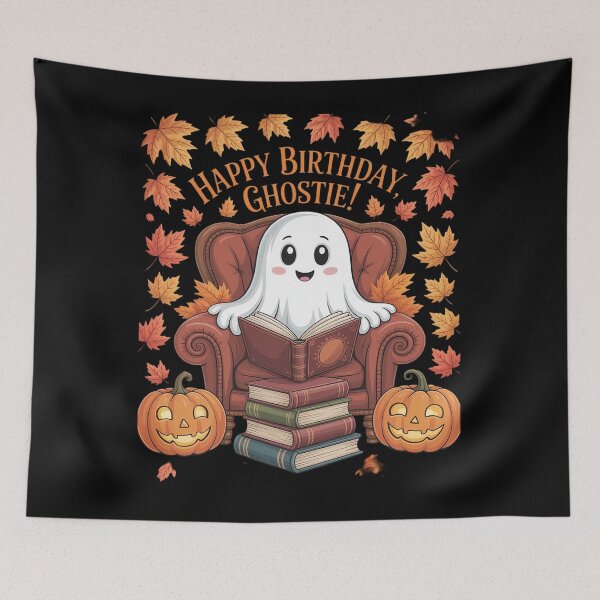 Item preview, happy birthday ghostie designed and sold by HuValverdeArt.