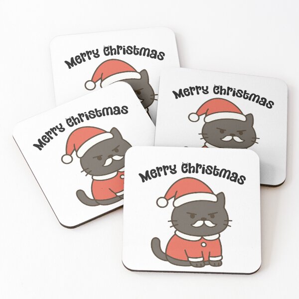 Item preview, Cute Black Cat In Santa Costume designed and sold by OHMUCollection.
