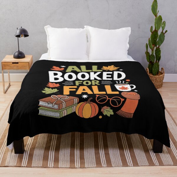 Item preview, All Booked for Fall Books Coffee Fall Leaves Pumpkins Autumn designed and sold by HuValverdeArt.