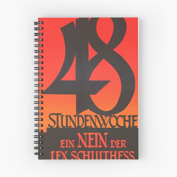 Item preview, Vintage Political Poster | Red & Orange Gradient | 48 Hour Week Art | Labor Movement | Swiss Lex Schulthess Protest designed and sold by artofuniverse.
