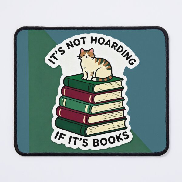 Item preview, It's Not Hoarding If It's Books designed and sold by GeoWhimsy Studio.