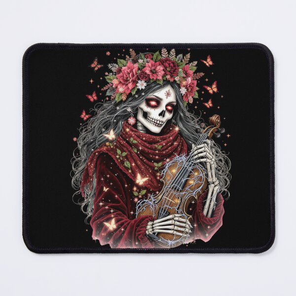 Item preview, Christmas Melody Skeleton Girl | Romantic Gothic Kawaii Christmas Art designed and sold by ColorSplash123.