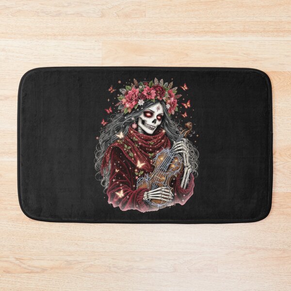 Item preview, Christmas Melody Skeleton Girl | Romantic Gothic Kawaii Christmas Art designed and sold by ColorSplash123.