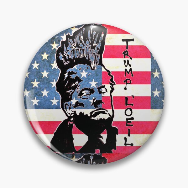 Donald Trump portrait on the USA Flag for Politica UK Pin
