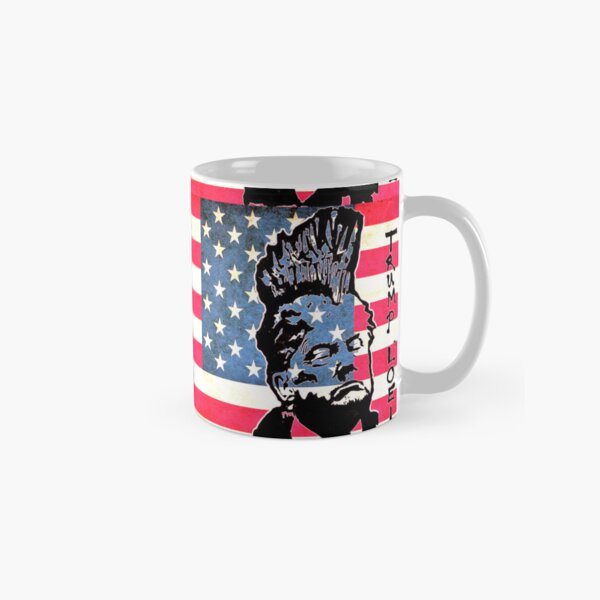 Donald Trump portrait on the USA Flag for Politica UK Classic Mug