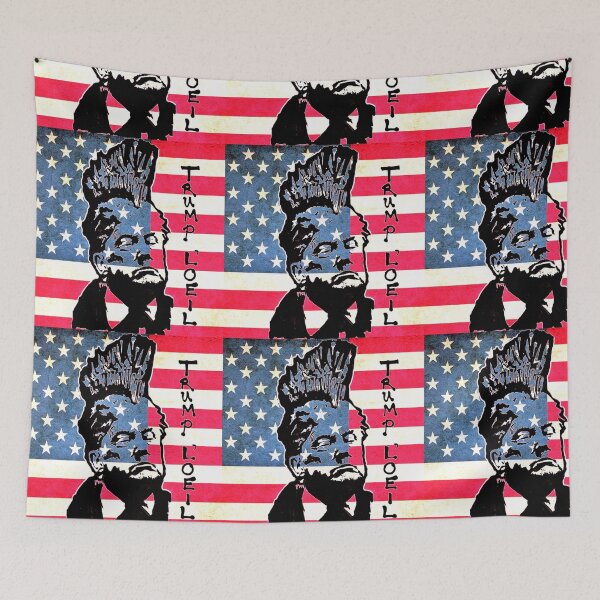 Item preview, Donald Trump portrait on the USA Flag for Politica UK designed and sold by Tale Teller Club.