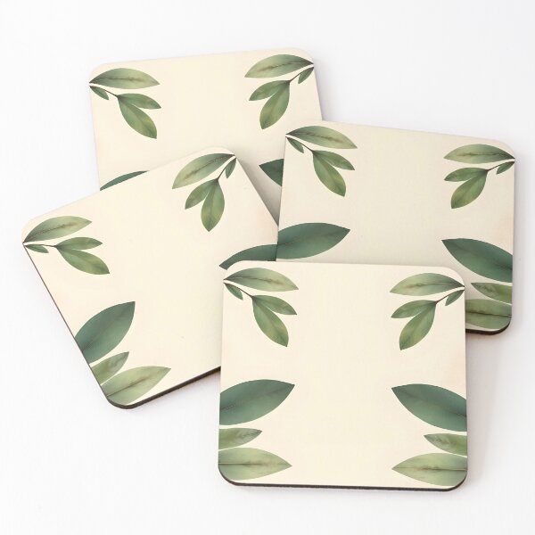 Item preview, Green Eucalyptus Watercolor Frame – Botanical Beige Background with Copy Space designed and sold by EmeraldeaArt.