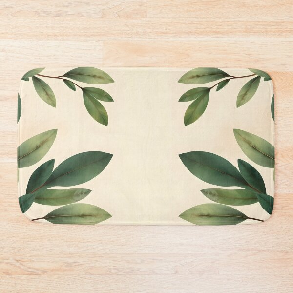 Item preview, Green Eucalyptus Watercolor Frame – Botanical Beige Background with Copy Space designed and sold by EmeraldeaArt.
