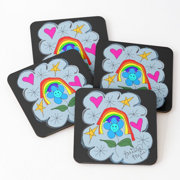 Item preview, Flower, Rainbow, Stars, Hearts, Drawing, Signed By Artist, Larissa Myrie designed and sold by larissa-myrie.