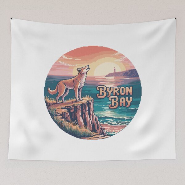 Item preview, Byron Bay Dingo Sunset – Retro Pixel Art designed and sold by CircinusStore.