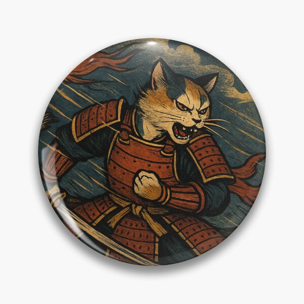 Item preview, Moonlit Clash: Calico Samurai Faces Destiny designed and sold by ポチDX.