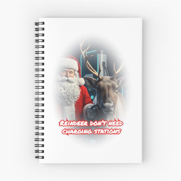 Item preview, Funny Santa Reindeer Charging Station Christmas Humor designed and sold by WitWarp.