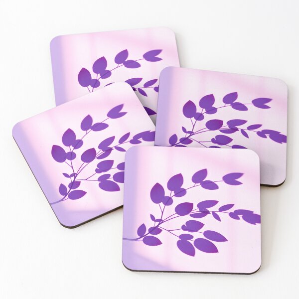 Item preview, Purple Leafy Twig with Shadow – Botanical Wall Art designed and sold by EmeraldeaArt.
