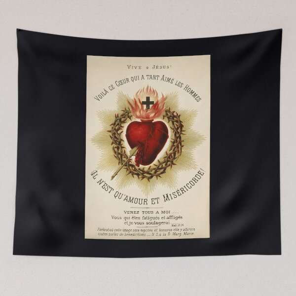 Item preview, Most Sacred Heart of Jesus — French Vintage Holy Card designed and sold by urlobabtt46.
