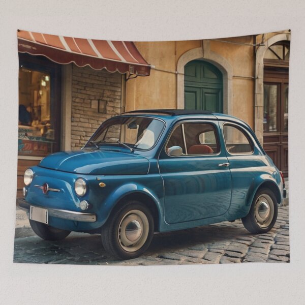 Item preview, Blue Breeze, Retro Fiat 500 in  the Heart of Italy designed and sold by BlareBlare.