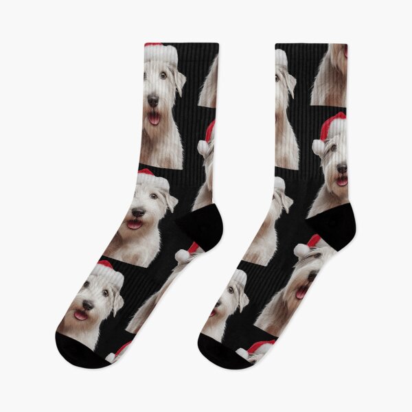 Item preview, Cute Sealyham Terrier Christmas Art — Sealyham Terrier Wearing Santa Hat designed and sold by LazyOwlStore.