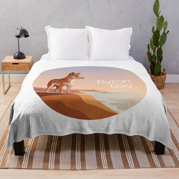 Item preview, Byron Bay Sunset Dingo – Minimal Coastal Art designed and sold by CircinusStore.