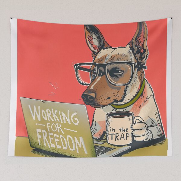 Item preview, OFFICE-DOG-WORKING-FOR-FREEDOM designed and sold by Kalossa-JR.
