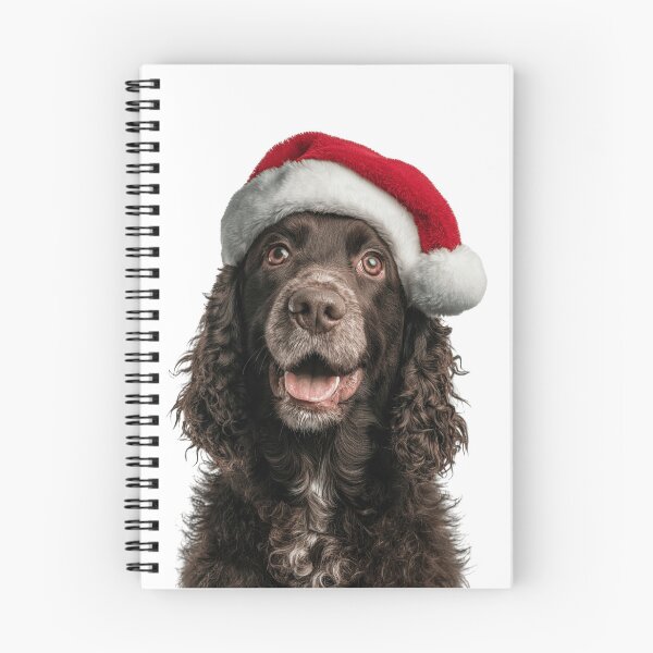 Item preview, Cute American Water Spaniel Christmas Art — American Water Spaniel Wearing Santa Hat designed and sold by LazyOwlStore.