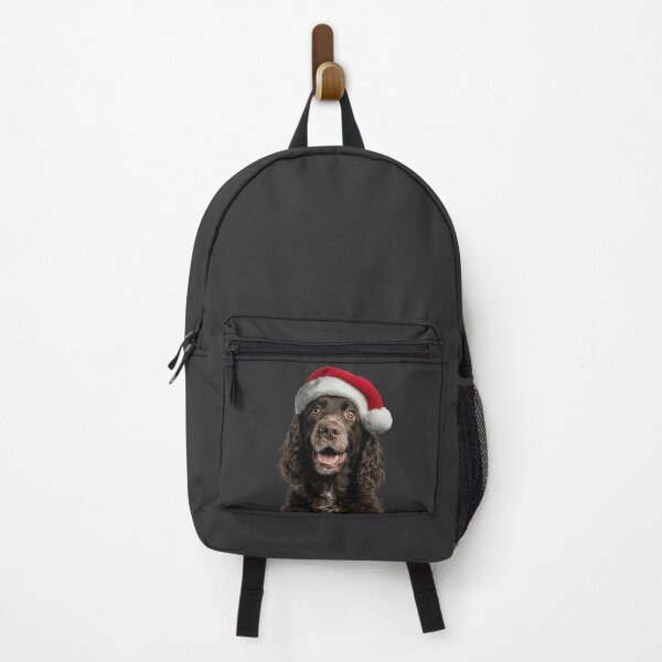 Item preview, Cute American Water Spaniel Christmas Art — American Water Spaniel Wearing Santa Hat designed and sold by LazyOwlStore.