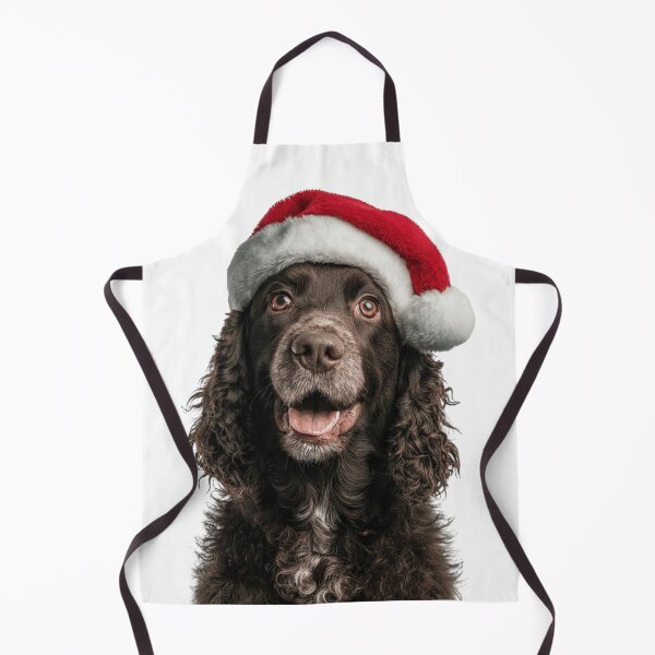 Item preview, Cute American Water Spaniel Christmas Art — American Water Spaniel Wearing Santa Hat designed and sold by LazyOwlStore.