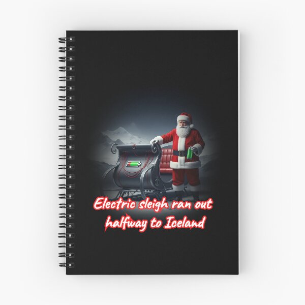 Item preview, Electric Sleigh Ran Out Funny Christmas Quote Art designed and sold by WitWarp.