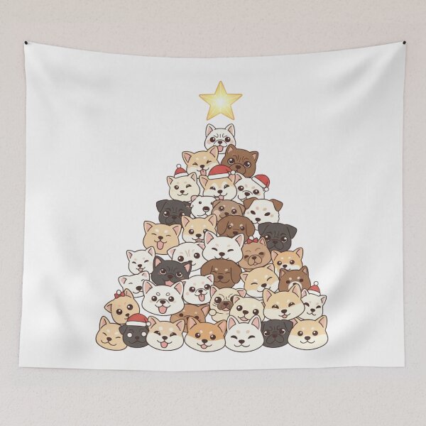 Item preview, Dog Lover's Christmas: Manga Canine Tree with Star Topper Christmastree designed and sold by ilkami.