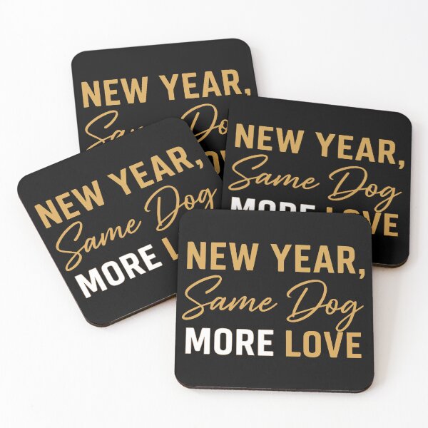 Item preview, New Year Same Dog More Love – Funny Dog Lover New Year Quote Typography designed and sold by fawzimorsy.
