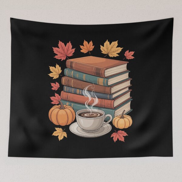 Item preview, Books Tea Lovers Fall Autumn Leaves and Pumpkins  designed and sold by GGrizeldaRivas.