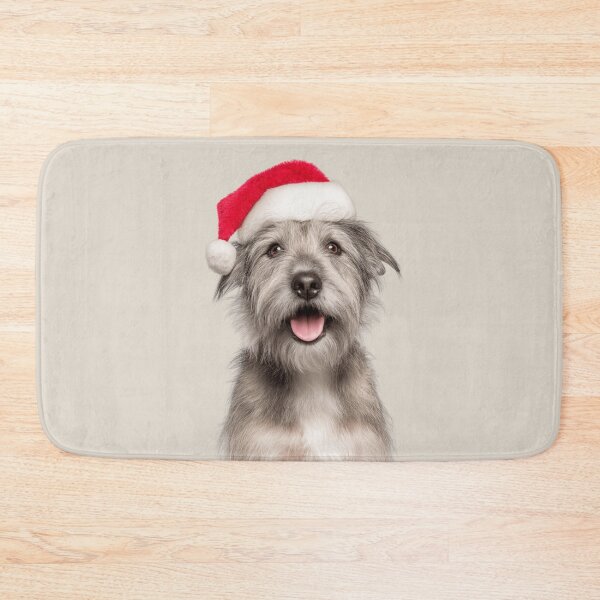 Item preview, Cute Glen of Imaal Terrier Christmas Art — Wicklow Terrier Wearing Santa Hat designed and sold by LazyOwlStore.