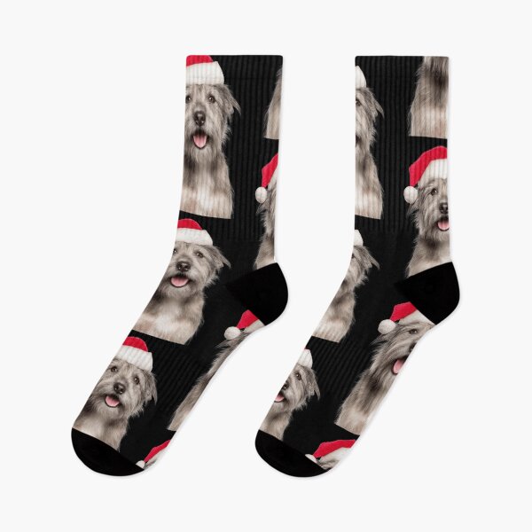 Item preview, Cute Glen of Imaal Terrier Christmas Art — Wicklow Terrier Wearing Santa Hat designed and sold by LazyOwlStore.