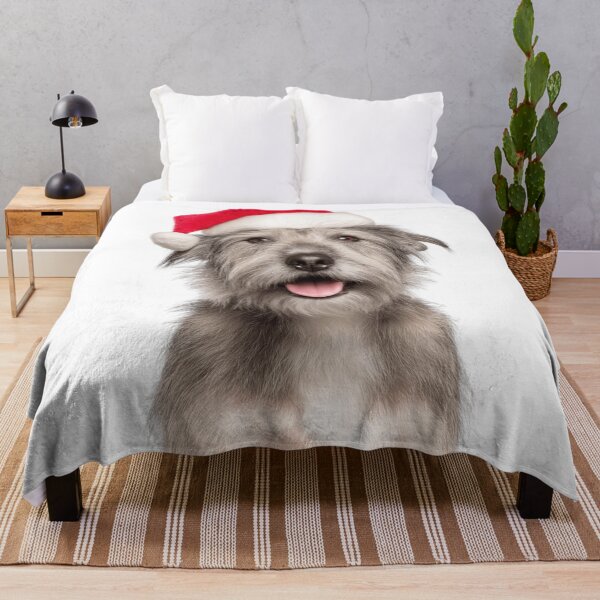 Item preview, Cute Glen of Imaal Terrier Christmas Art — Wicklow Terrier Wearing Santa Hat designed and sold by LazyOwlStore.