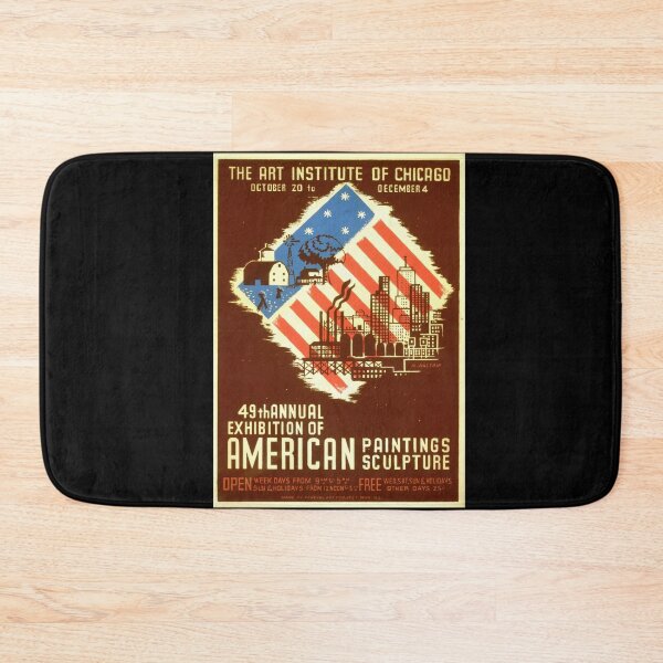Item preview, Vintage American Art Poster | 49th Annual Exhibition | Art Institute of Chicago | Federal Art Project | M Waltrip Design designed and sold by artofuniverse.