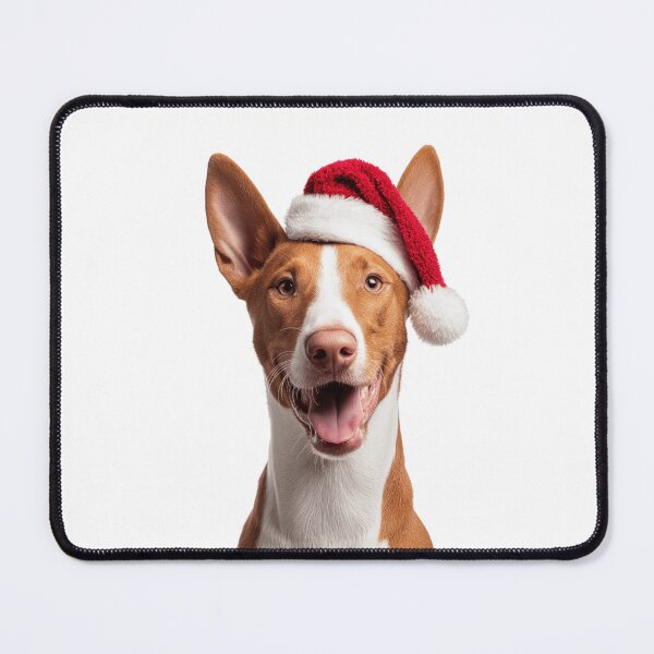 Item preview, Cute Ibizan Hound Christmas Art — Ibizan Hound Wearing Santa Hat designed and sold by LazyOwlStore.