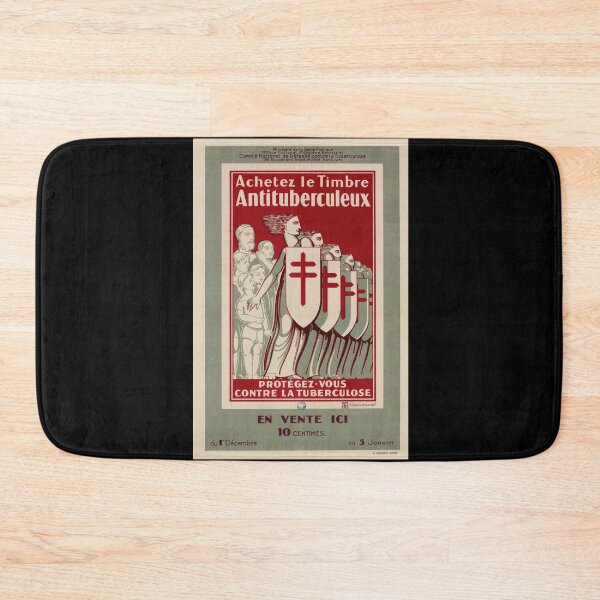 Item preview, Vintage French Art Deco Poster | Anti-Tuberculosis Stamps | Protect Against Disease | Historical Wall Art & Home Decor designed and sold by artofuniverse.