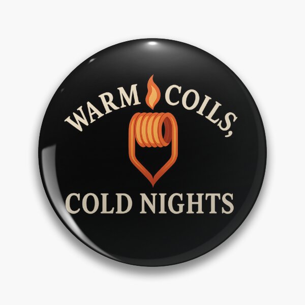 Item preview, Warm Coils, Cold Nights – Minimalist Vape Winter Typography Design designed and sold by House of Taste Vape Designs.