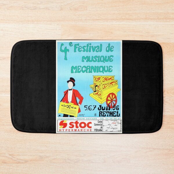 Item preview, Vibrant 1990s French Music Festival Poster | 4e Festival de Musique Mécanique | Rethel July 1996 | Retro Wall Art designed and sold by artofuniverse.