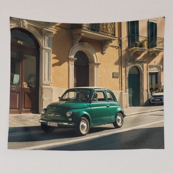 Item preview, Green Harmony, Vintage Fiat 500 by the Italian Street designed and sold by BlareBlare.
