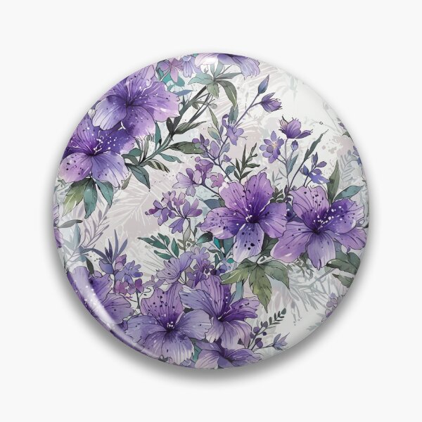 Item preview, Purple Floral Watercolor Pattern designed and sold by CoolPixels.