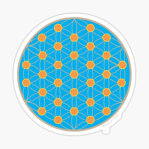 Fleur de vie bleu été Sticker